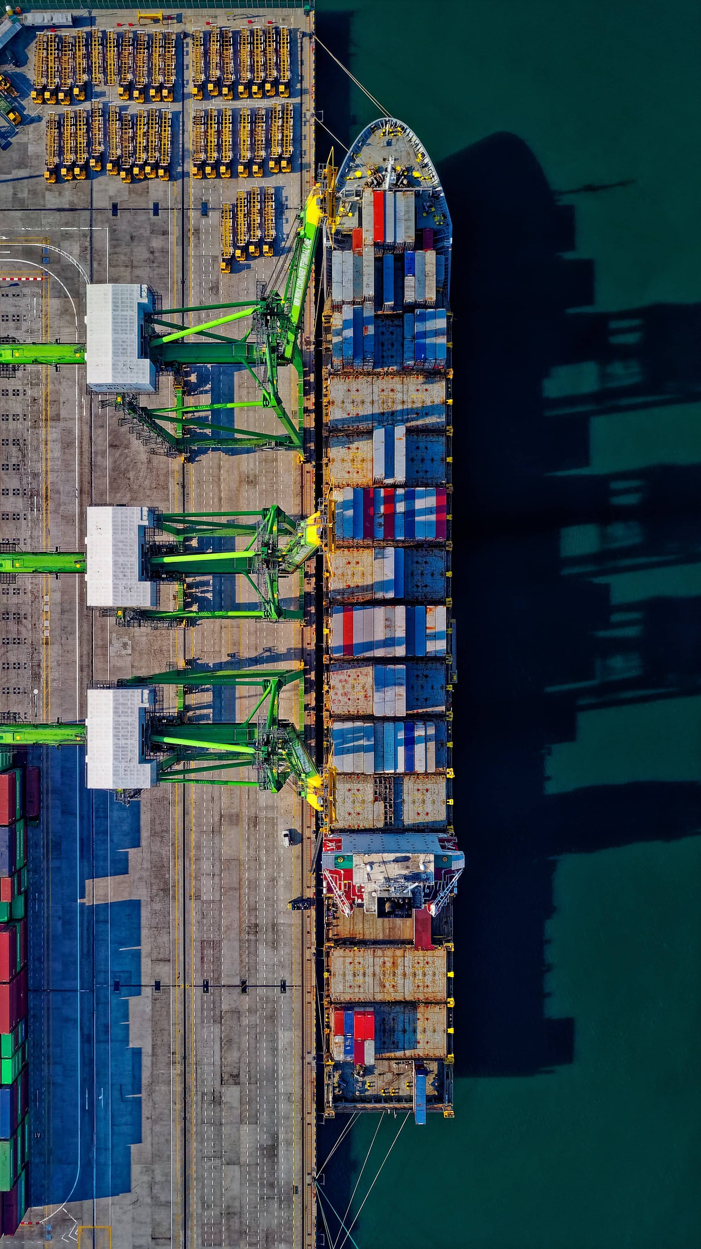 cargo ship at the apapa port getting loaded